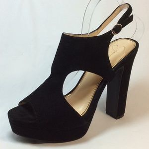Jessica Simpson women high heel shoe black Sz. 10